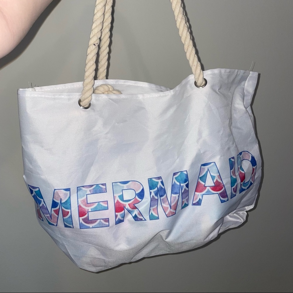 mermaid beach tote bag towel included